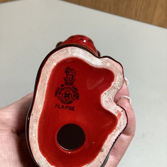 Vintage Royal Doulton Flambe Seated Cat Figurine 5 Inches Tall Made In England - Picture 4 of 5